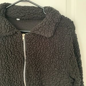 Fluffy black jacket